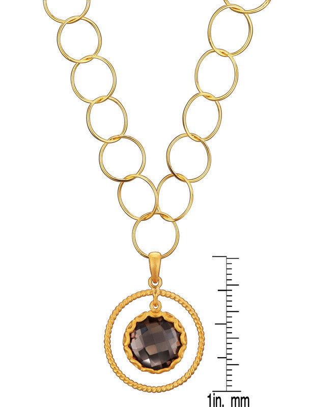 Fabienne Quartz Pendant Necklace GENEVIVE