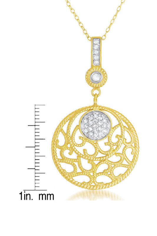 HenrietteTopaz Round Drop Pendant GENEVIVE