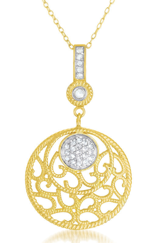 HenrietteTopaz Round Drop Pendant GENEVIVE