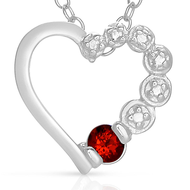 Charlotte Ruby Heart DNA Necklace GENEVIVE
