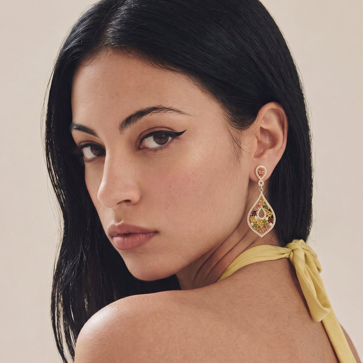 Caroline Zirconia Accent Dangle Earrings GENEVIVE