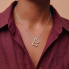 Louise Soulmate Butterfly Heart Necklace GENEVIVE