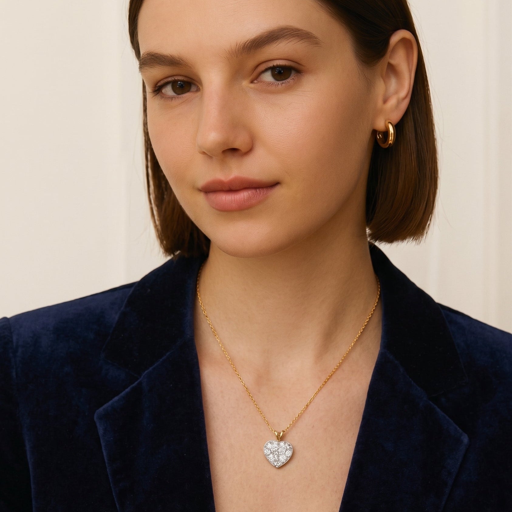 Jeanne Heart Shape Couture Necklace GENEVIVE