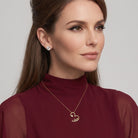 Louise Golden Love Solitaire Heart Last Pair Necklace GENEVIVE