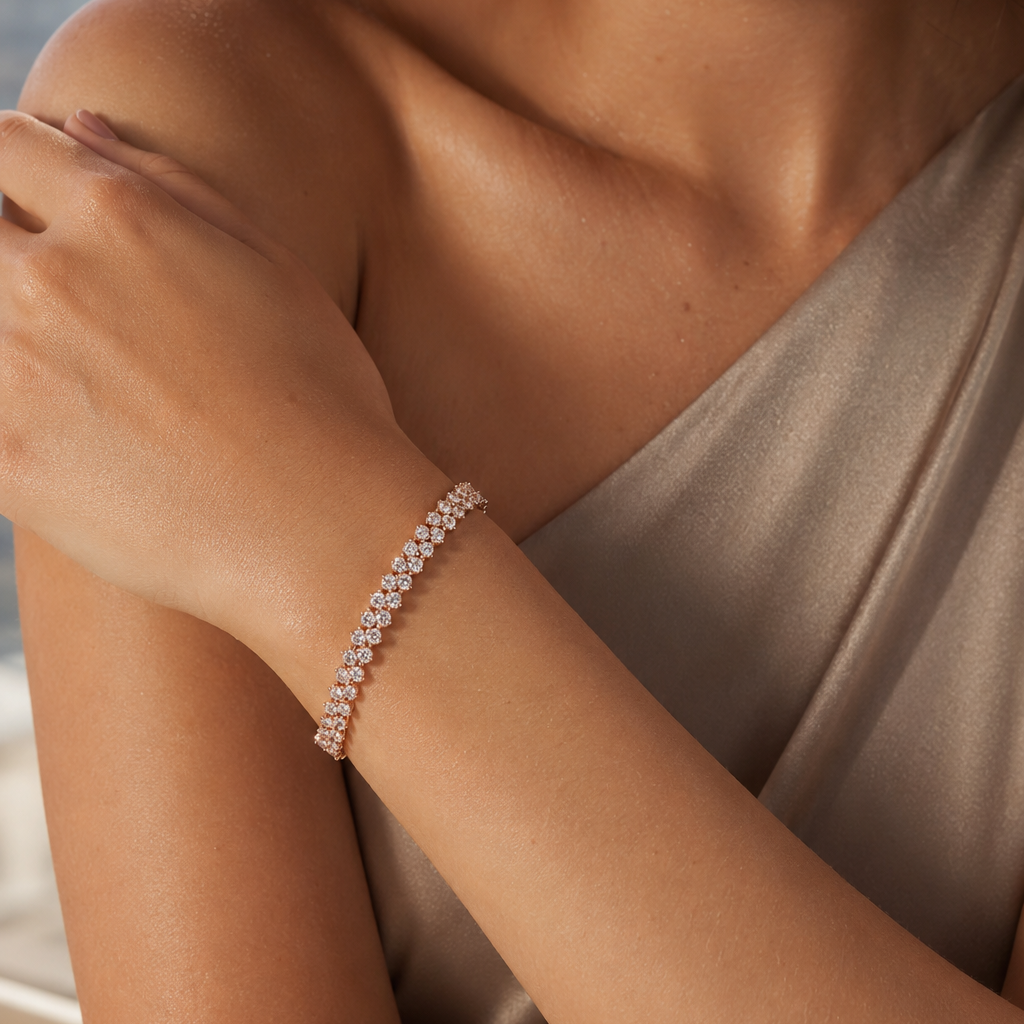 Giselle Double Row Tennis Bracelet GENEVIVE