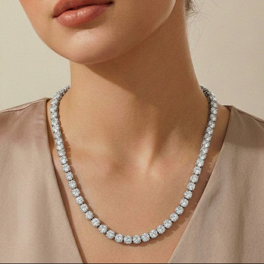 Genevieve Classic Tennis Necklace GENEVIVE