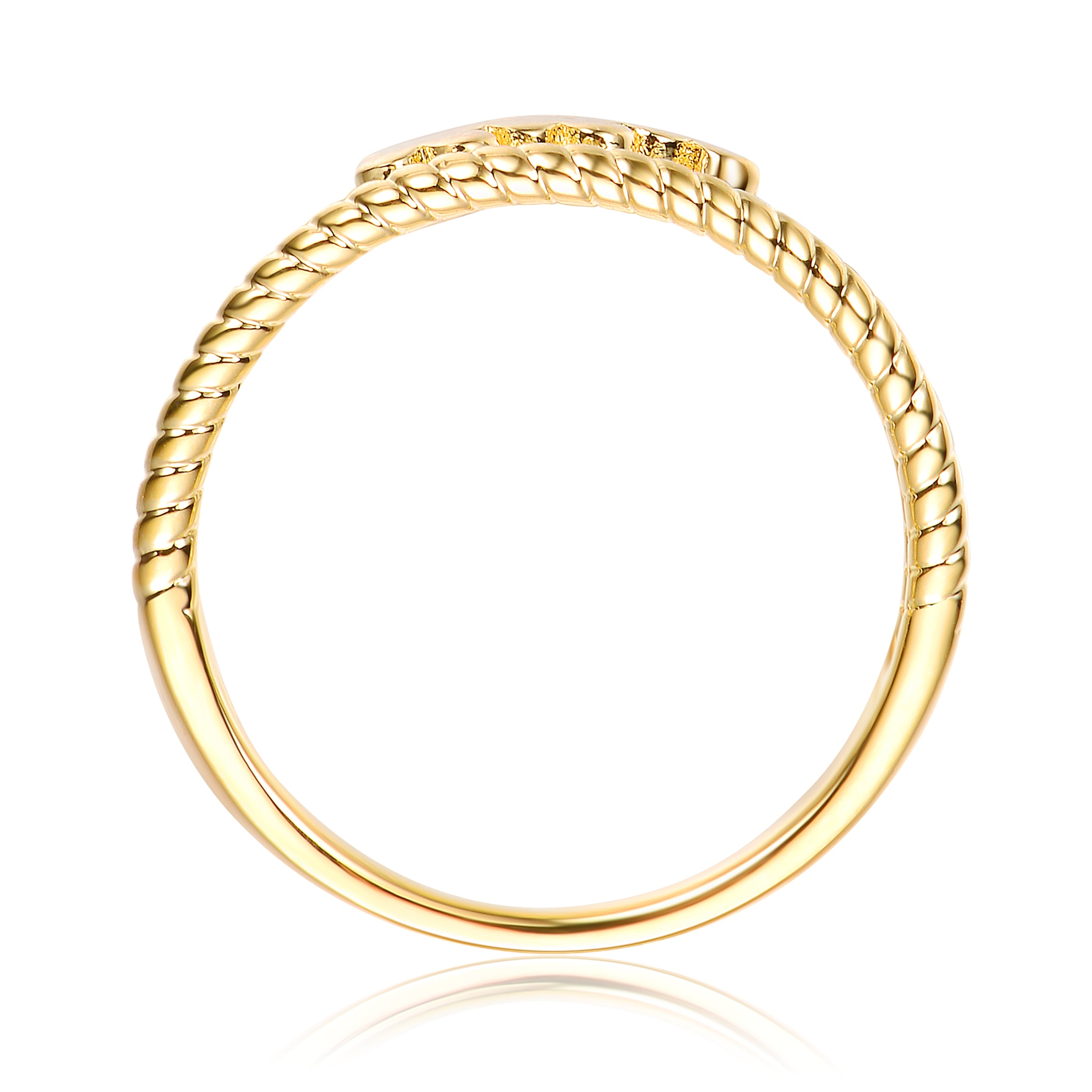 14K Gold Plated Statement Bridge Ring GENEVIVE