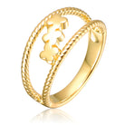 14K Gold Plated Statement Bridge Ring GENEVIVE