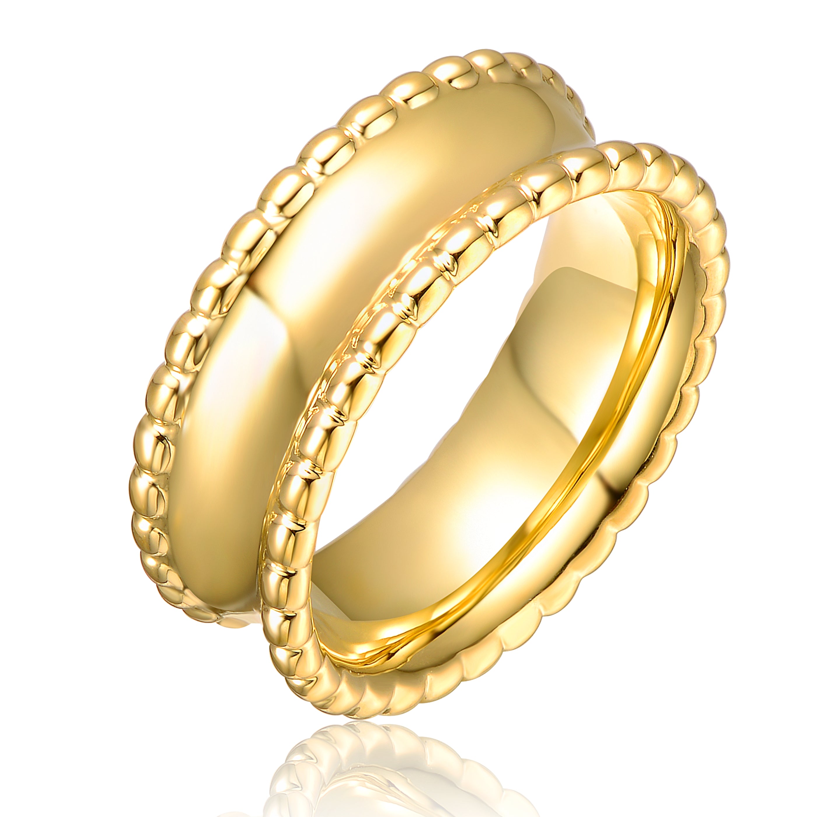 14K Gold Plated Band Ring GENEVIVE