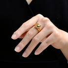 14K Gold Plated Bypass Ring GENEVIVE