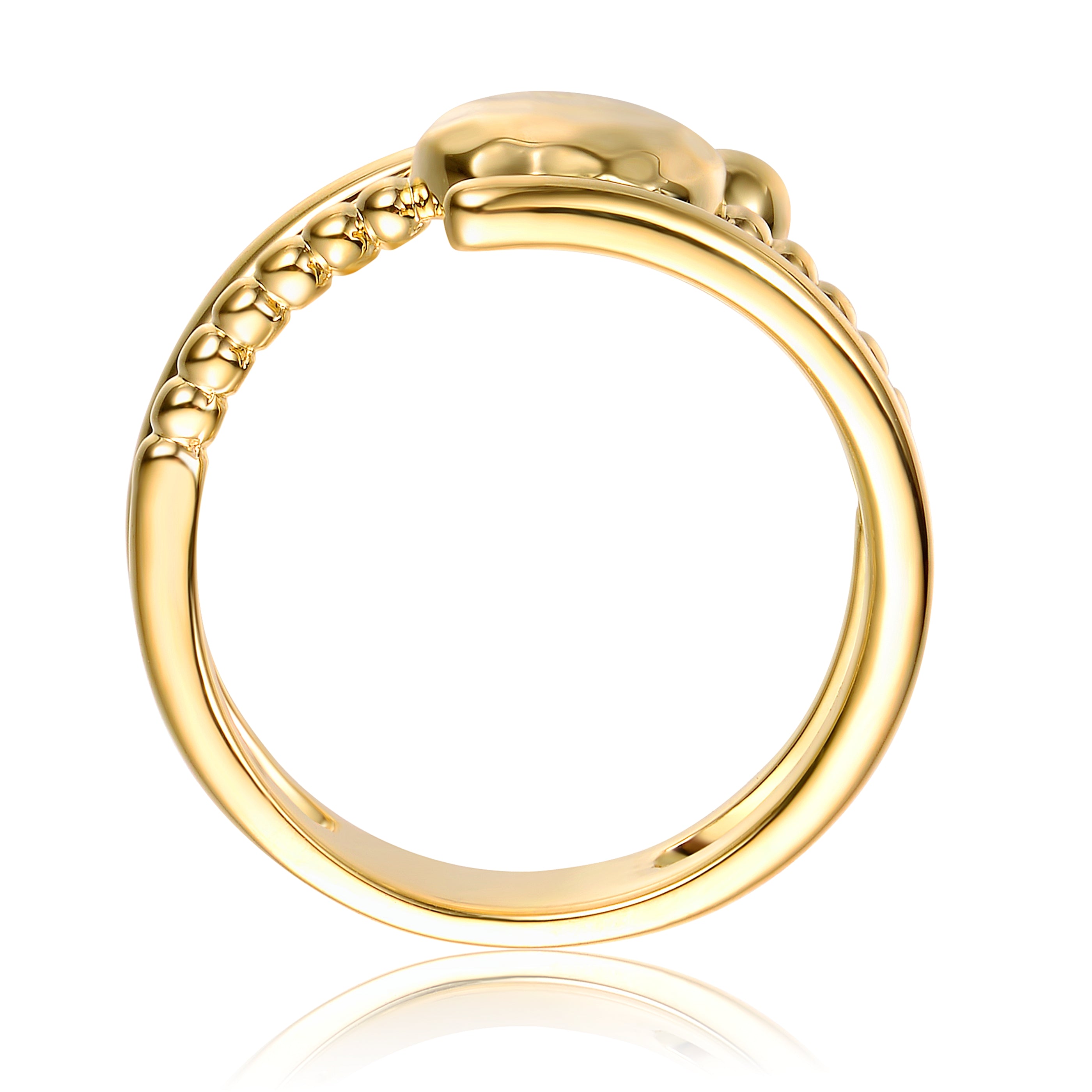 14K Gold Plated Bypass Ring GENEVIVE