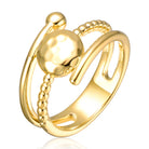 14K Gold Plated Bypass Ring GENEVIVE