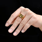 14K Gold Plated Textured Ring GENEVIVE
