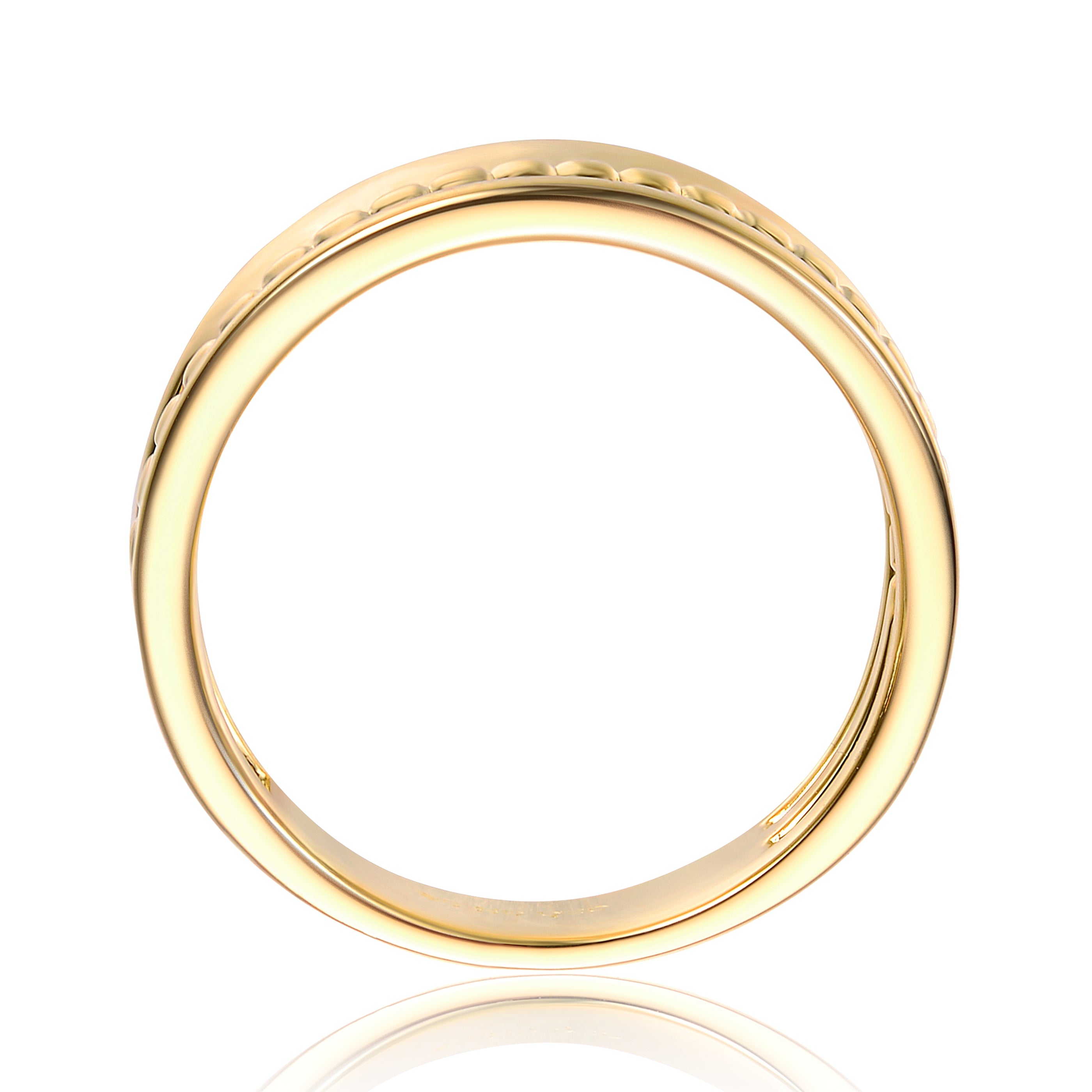 14K Gold Plated Textured Ring GENEVIVE