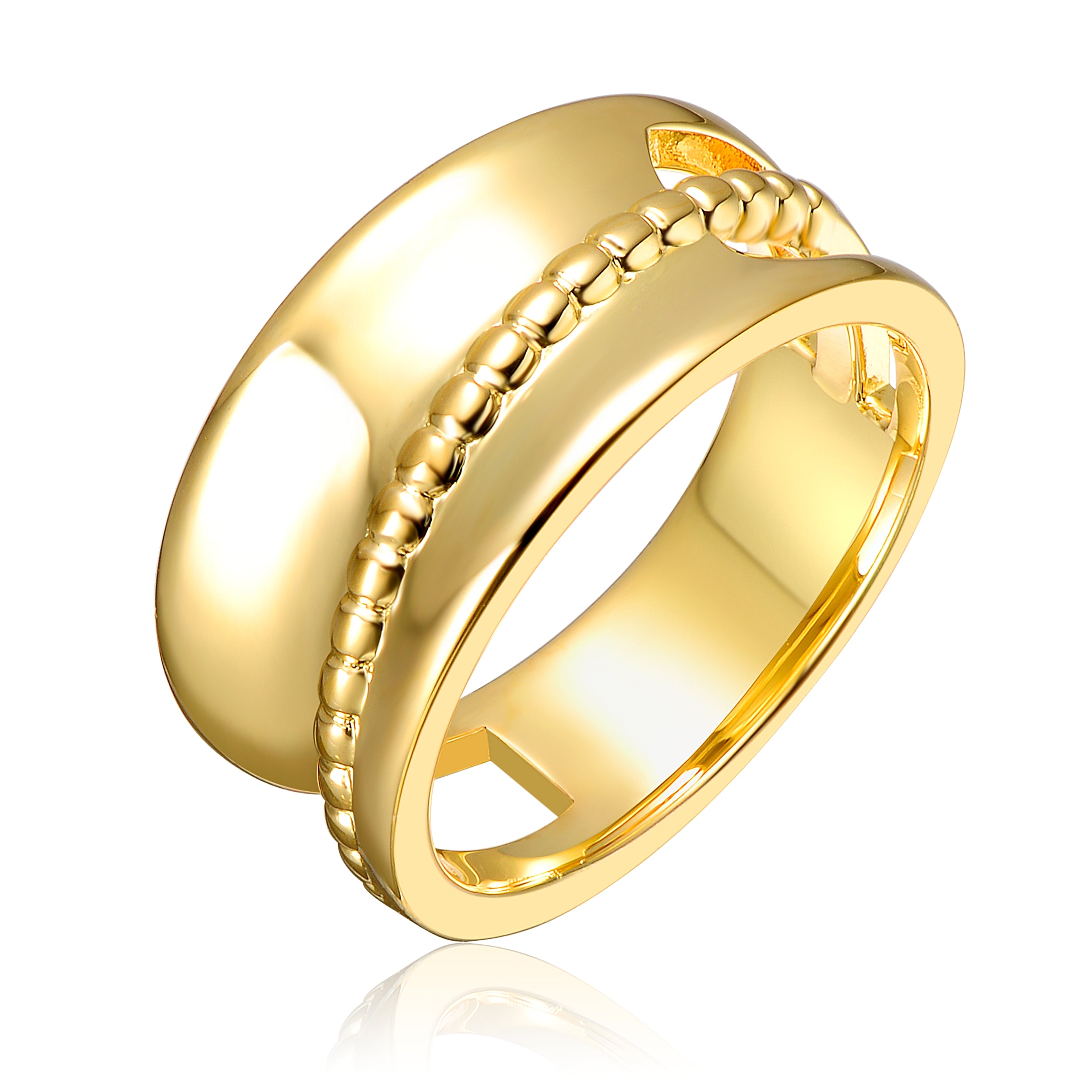 14K Gold Plated Textured Ring GENEVIVE