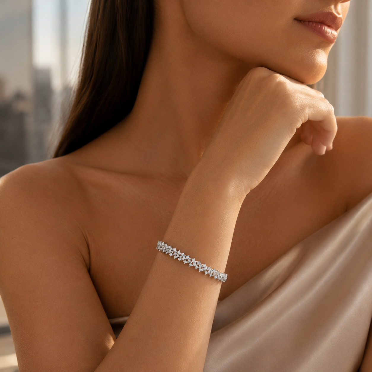 Lierre Cluster Bangle Bracelet GENEVIVE