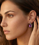 Aurore Solitaire Purple Last Pair Earrings GENEVIVE