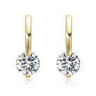 Lunar Drop Hoop Earrings Clear Couture Moissanite GENEVIVE