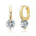 Lunar Drop Hoop Earrings Clear Couture Moissanite GENEVIVE