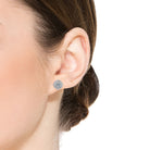 Isabella Moissanite Halo Stud Earrings GENEVIVE