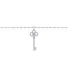 Fleur Skeleton Key Eternity Circle Pendant Necklace GENEVIVE