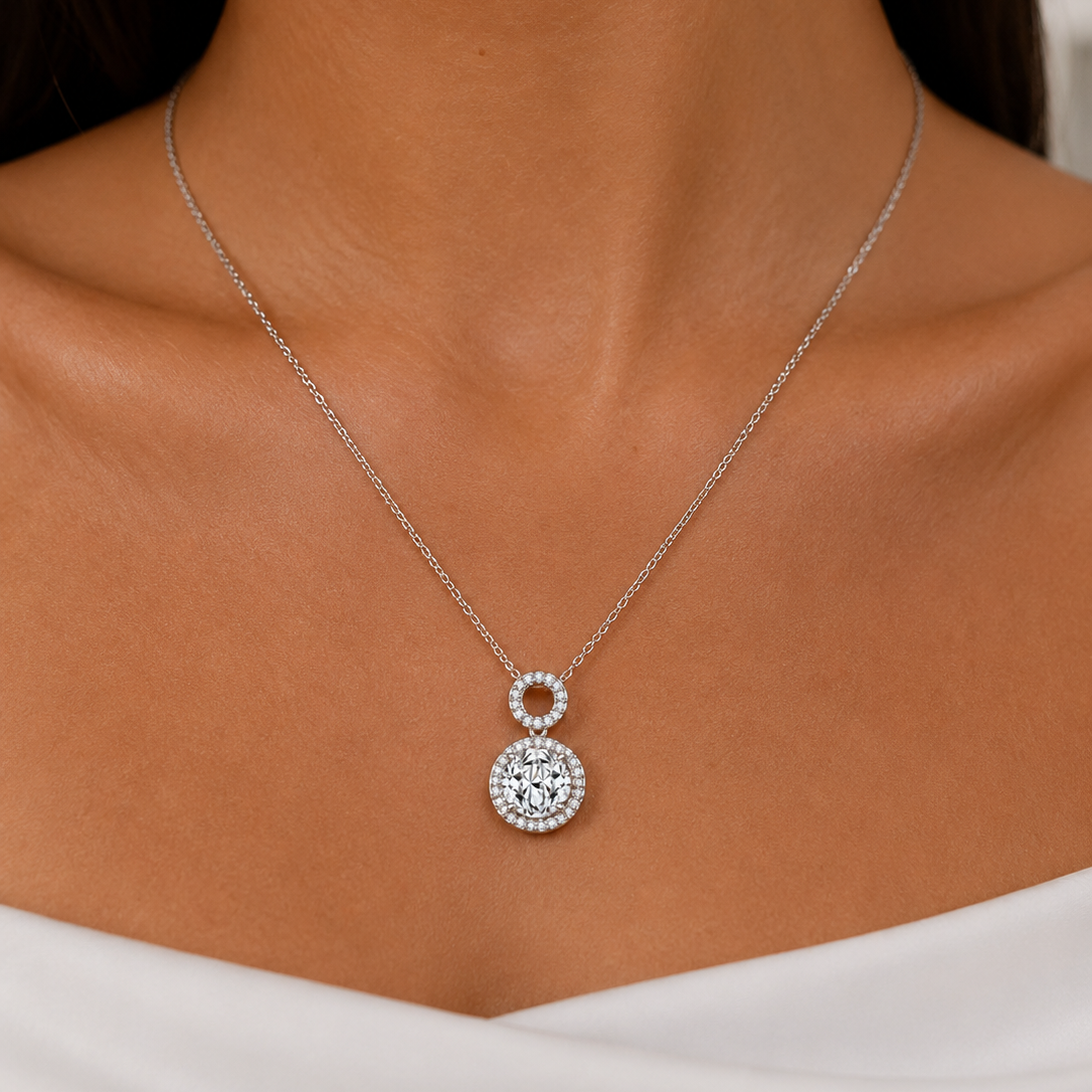 Marie Halo Dual Necklace GENEVIVE