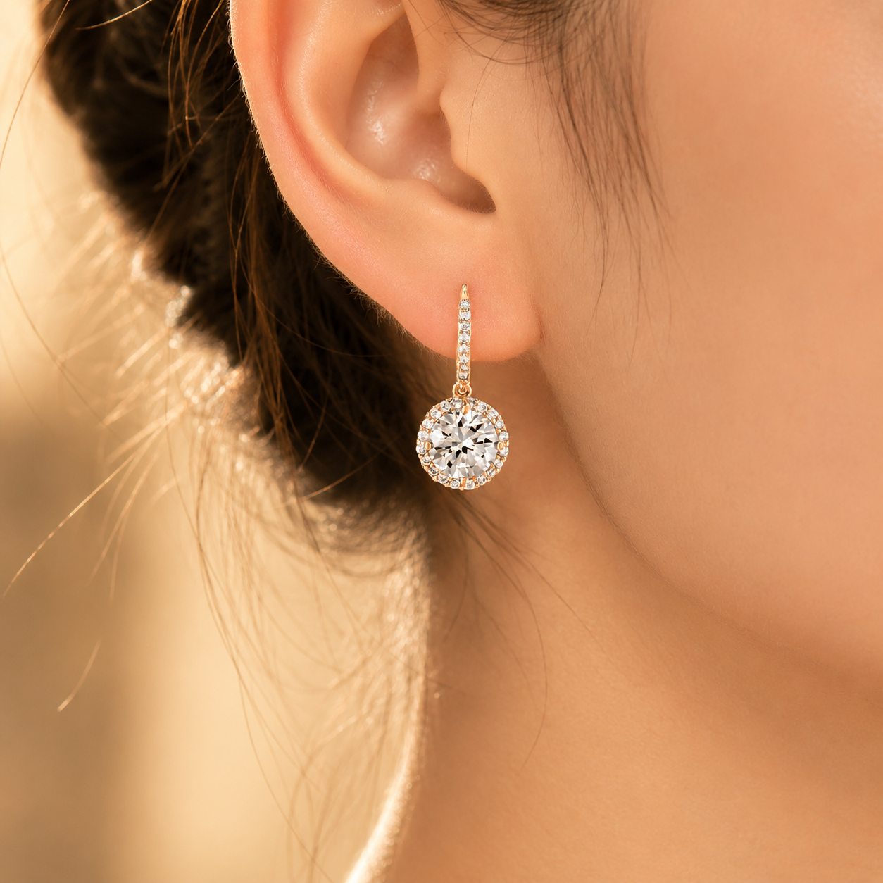 Marie Round Earrings GENEVIVE