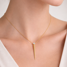 Monique Moissanite Icicle Pendant Necklace GENEVIVE