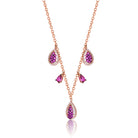 Raquelle Dainty Pink Charms Necklace GENEVIVE