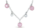 Raquelle Dainty Pink Round Charms Necklace GENEVIVE