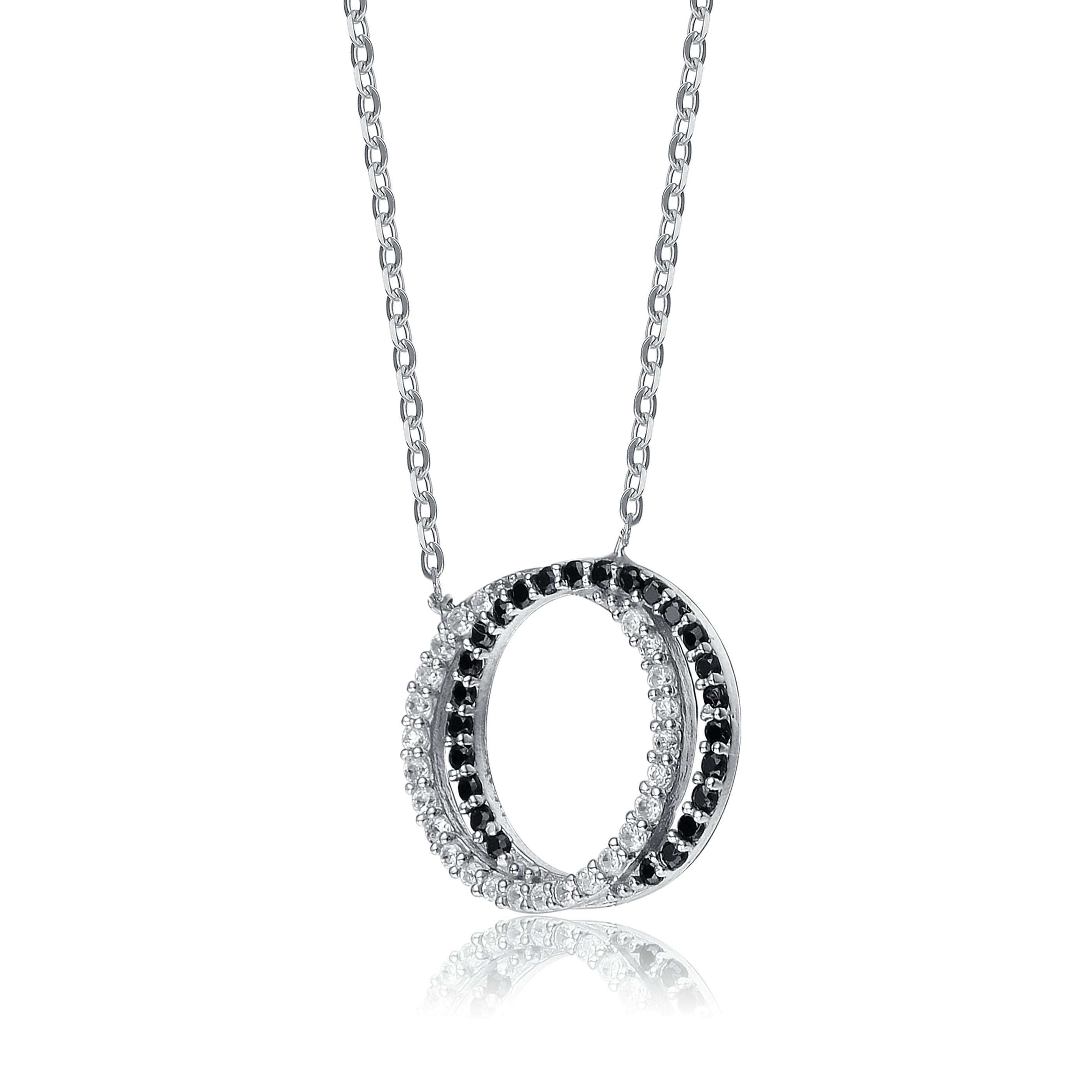 Ariana Pavé Circle Collier Necklace GENEVIVE