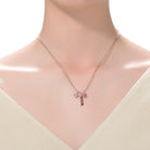 Raquelle Pink Love Charms Necklace GENEVIVE