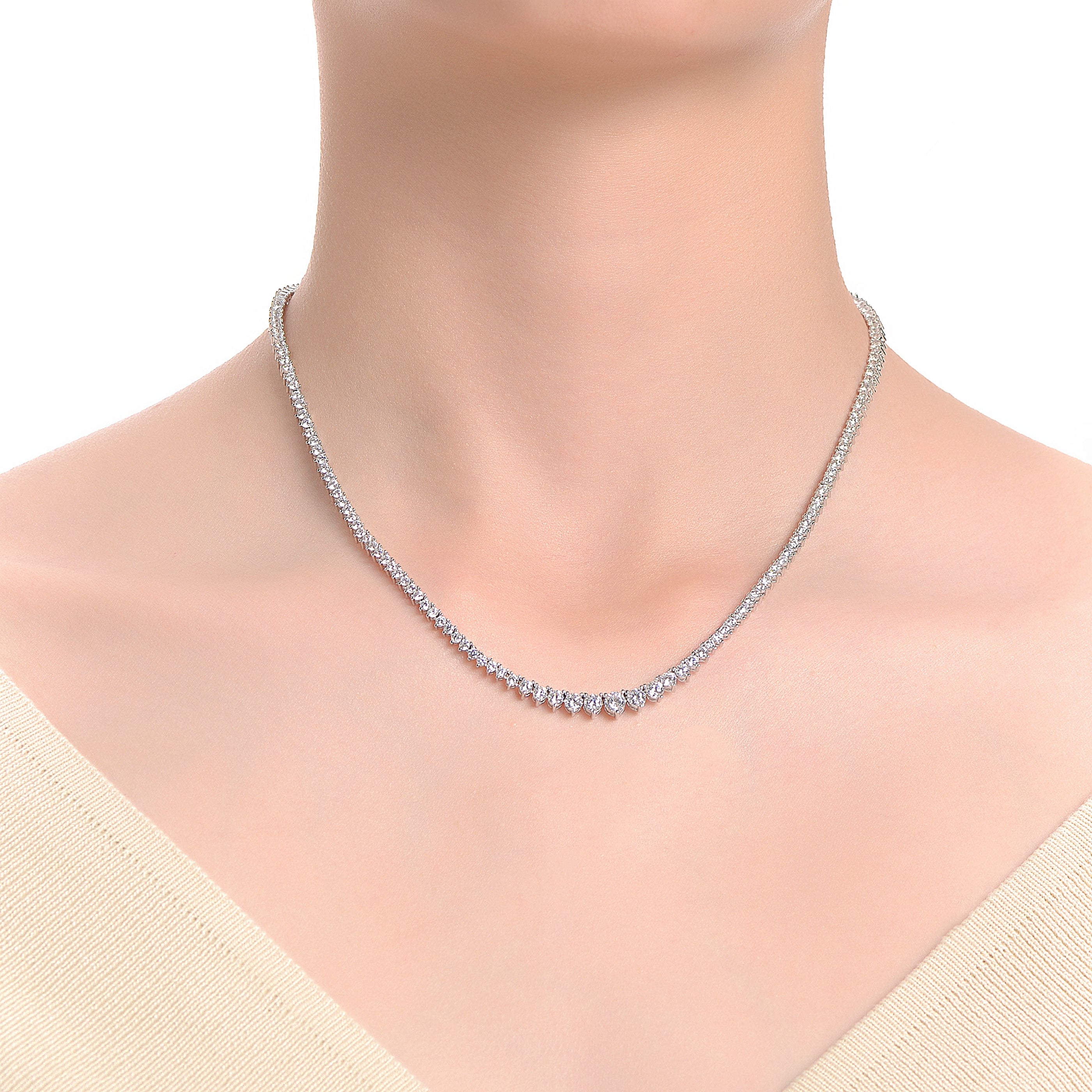 Cannes Nr.8 Tennis Necklace – GENEVIVE