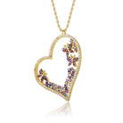 Coeur Palette Golden Heart Pendant Necklace GENEVIVE
