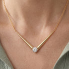 Elise Chevron Solitaire Collier Necklace GENEVIVE