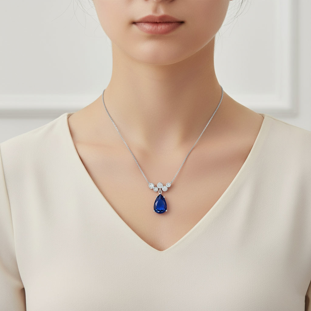 Raquelle Bubble Couture Raindrop Necklace GENEVIVE