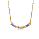Arc-En-Ciel Golden Curved Necklace GENEVIVE