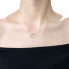 Arc-en-Ciel Golden Circle Rainbow Necklace GENEVIVE