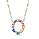 Arc-en-Ciel Golden Circle Rainbow Necklace GENEVIVE