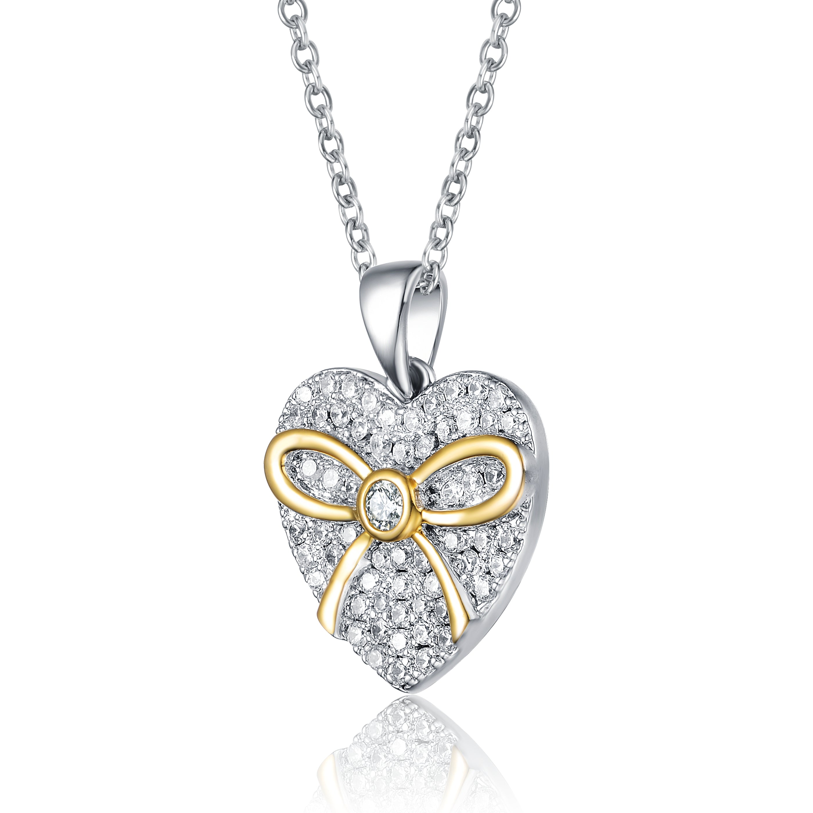 Vilette Classic Heart Bow Necklace GENEVIVE