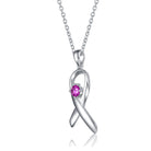 Raquelle Pink Loop Ribbon Necklace GENEVIVE