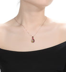 Melanie Multicolored Statement Drop Necklace GENEVIVE