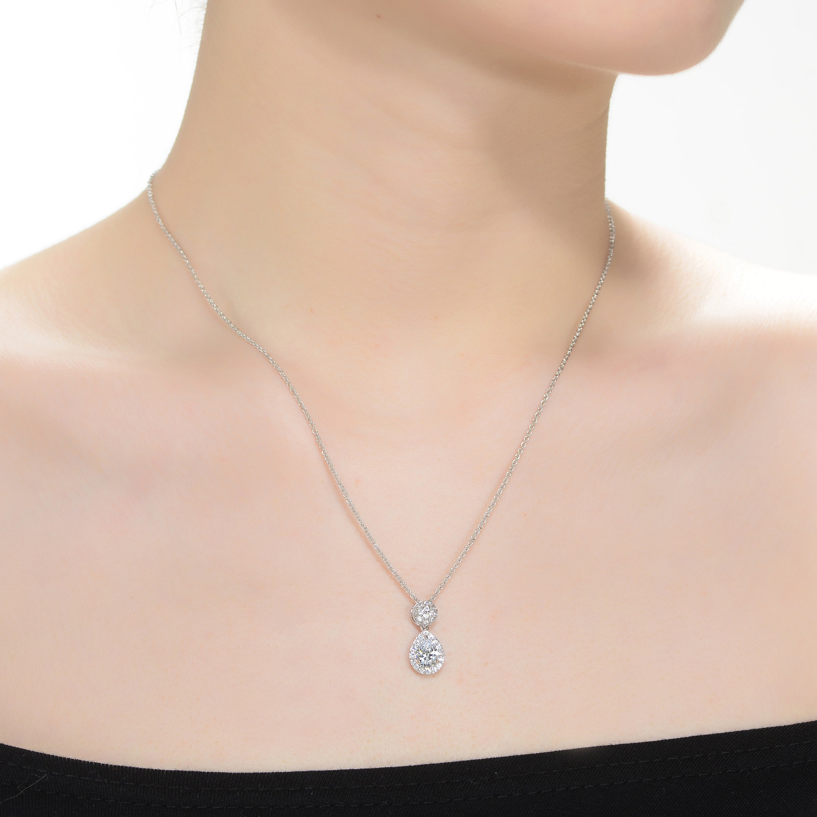 Constance Halo Cluster Necklace GENEVIVE