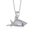 Marceline Ice Out Shark Pendant Necklace GENEVIVE