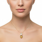 Sophie Lemon Gold Plated Pendant GENEVIVE