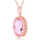 Chloé Pink Oval Tile Pendant GENEVIVE