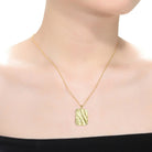 Coralie Boho Sand Square Pendant Necklace GENEVIVE