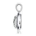 La Roche Solitaire Double Halo Necklace GENEVIVE