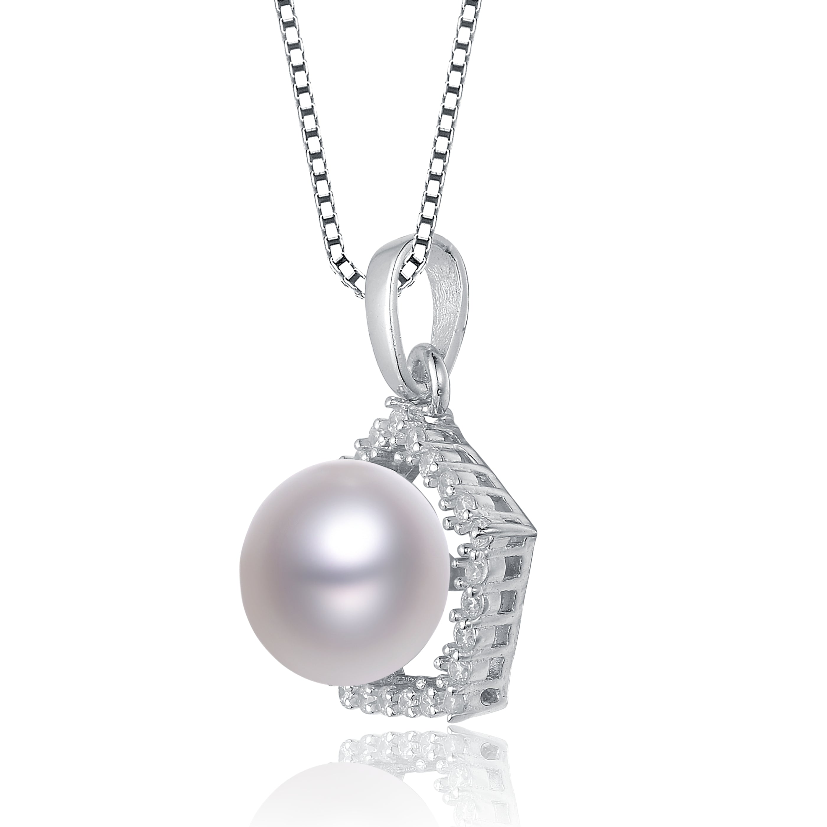 Delphine Geometric Pearl Necklace GENEVIVE