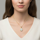 Les Haudères Frosty Oval Necklace GENEVIVE